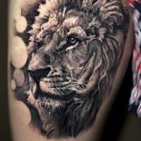 Lattuada-Tattoo_lion_leg_realism
